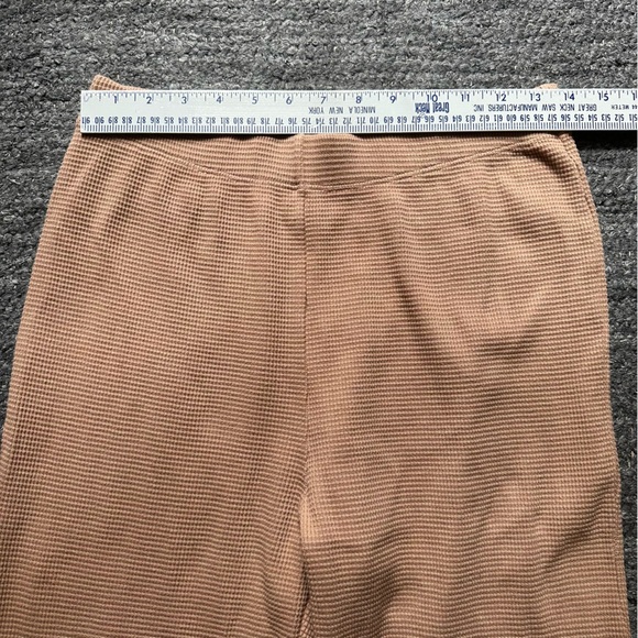 Reformation Pants Women Medium Tan Waffle Joggers Sweatpants Organic Cotton USA - Picture 15 of 15